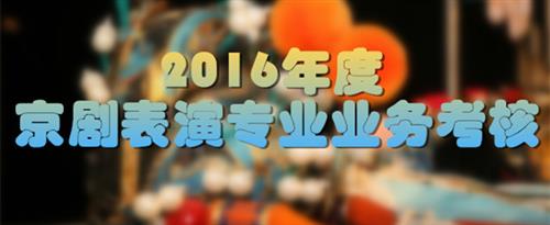 性爱美女操逼黄色免费国家京剧院2016年度京剧表演专业业务考...